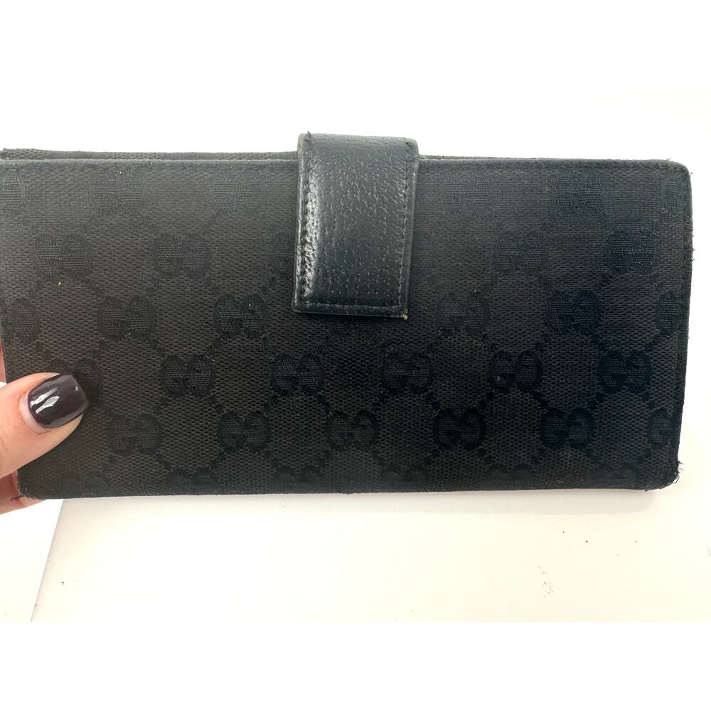 Gucci Black Nylon Canvas Tom Ford Era Monogram Continental Long Wallet - Picture 4 of 8